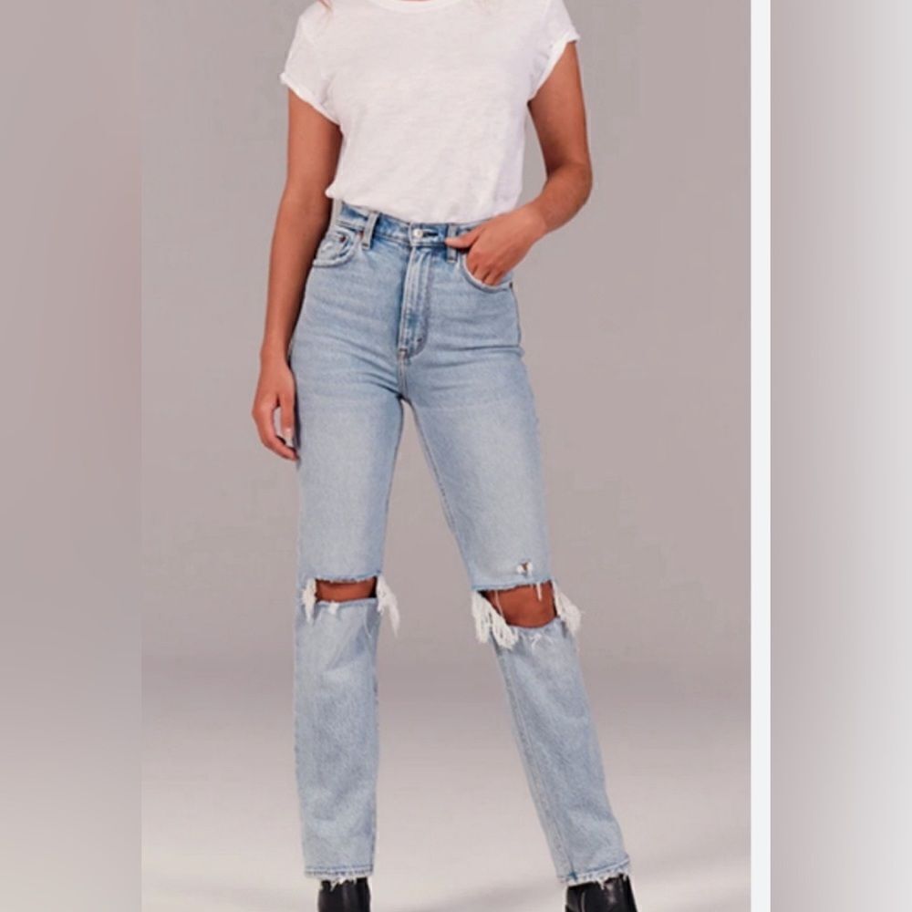 NEW Abercrombie and fitch the 90s straight ultra high rise jeans